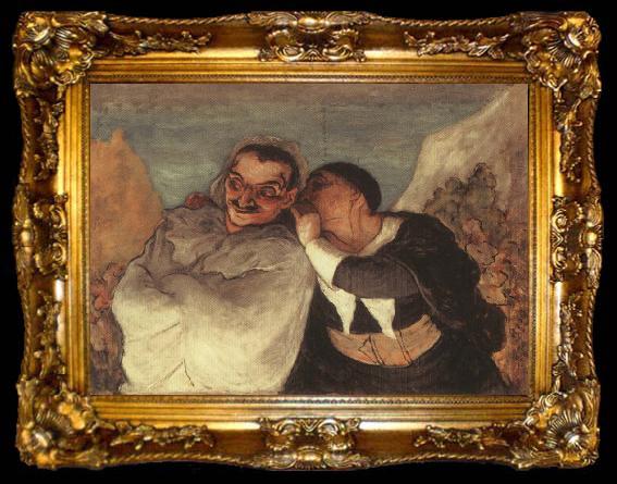 framed  Honore Daumier Crispin and Scapin, ta009-2
